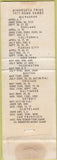 Matchbook Cover - Minnesota Twins Baseball 1971 schedule WEAR