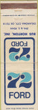 Matchbook Cover - 1972 Ford Bus Horton Oklahoma City OK WEAR