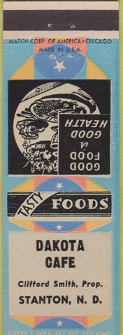 Matchbook Cover - Dakota Cafe Stanton ND