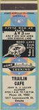 Matchbook Cover - Trailin Cafe Omaha NE