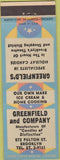 Matchbook Cover - Greenfield and Co Candy Brooklyn NY