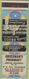 Matchbook Cover - Grossman's Pharmacy Philadelphia PA