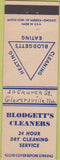 Matchbook Cover - Blodgett's Cleaners Gloversville NY WRITING
