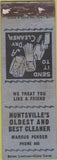 Matchbook Cover - Cleaners Huntsville AL? Marcus Pender WEAR