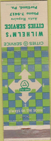 Matchbook Cover - Cities oil gas Portland PA WEAR