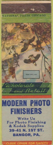 Matchbook Cover - Modern Photo Finishers Bangor PA