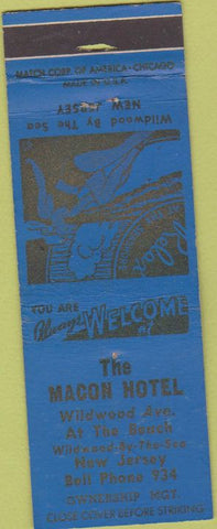Matchbook Cover - Macon Hotel Wildwood by the Sea NJ girlie