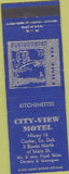 Matchbook Cover - City View Motel Custer SD