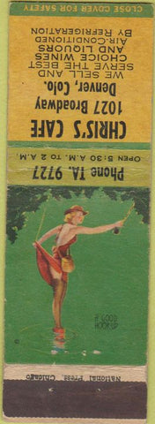 Matchbook Cover - Chris's Cafe Denver CO pinup WEAR