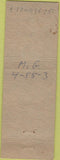 Matchbook Cover - Eddie Frat's Tavern Philadelphia PA pinup cactus WORN