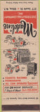 Matchbook Cover - Madeline Distributing Utica NY Vending juke boxes