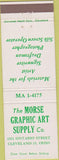 Matchbook Cover - Morse Graphic Art Supply Cleveland OH