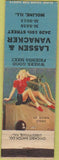 Matchbook Cover - Lassen Vanacker Moline IL pinup