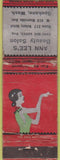 Matchbook Cover - Ann Lee's Beauty Salon Spokane WA deco girlie POOR
