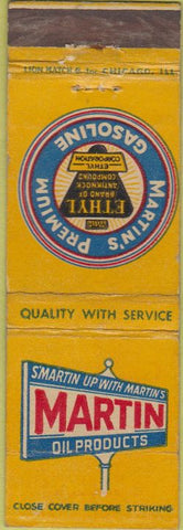Matchbook Cover - Marin Oil Gas Chicago IL Gary IN Denver CO IA Houston TX