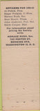 Matchbook Cover - RMS Convention Hotel Columbia Asbury Park NJ 1951 mint