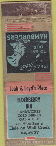 Matchbook Cover - Elderberry Inn Elsie OR POOR