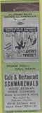 Matchbook Cover - Cafe Restaurant Schwarzwald Cleveland? OH