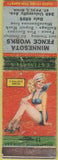 Matchbook Cover - Minnesota Fence Works St Paul MN pinup POOR