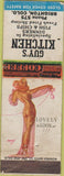 Matchbook Cover - Guy's Kitchen Brighton CO pinup WORN