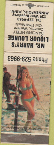 Matchbook Cover - Mr. Harry's Bar Minneapolis MN pinup WEAR Crystal