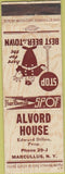 Matchbook Cover - Alvord House Marcullus NY