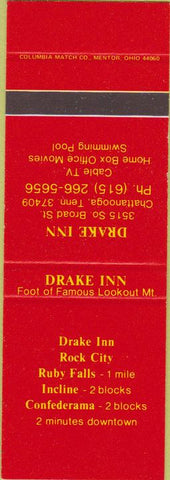 Matchbook Cover - Drake Inn Rock City Chattanooga TN SAMPLE