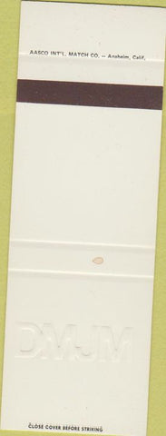 Matchbook Cover - DMJM SAMPLE small stain
