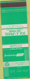 Matchbook Cover - Sol U Phos Fertilizer Lubbock Brownfield TX SAMPLE