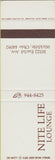 Matchbook Cover - Nite Life Lounge Wickliffe OH SAMPLE