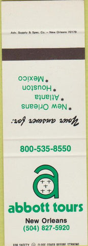 Matchbook Cover - Abbott Tours New Orleans SAMPLE