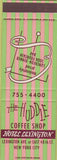 Matchbook Cover - The Huddle Coffee Shop New York City SAMPLE