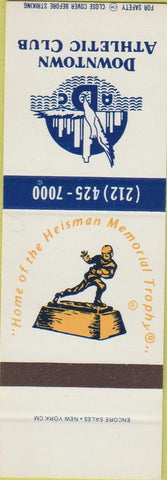 Matchbook Cover - Downtown Athletic Club New York City Heisman Trophy