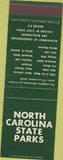 Matchbook Cover - North Carolina State Parks Raleigh NC SAMPLE