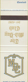 Matchbook Cover - The Mid Day Club Cleveland OH SAMPLE