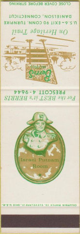 Matchbook Cover - Berris Motel Danielson CT SAMPLE