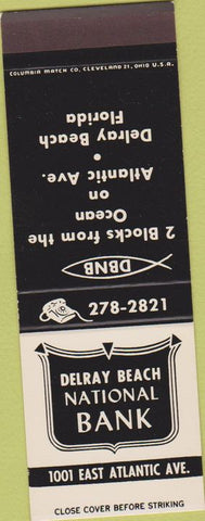 Matchbook Cover - Delray Beach National Bank FL SAMPLE