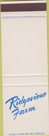 Matchbook Cover - Ridgeview Farm SAMPLE