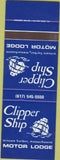 Matchbook Cover - Clipper Ship Motor Lodge Scituate Harbor MA SAMPLE