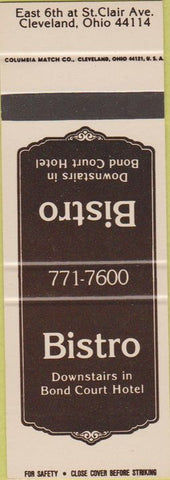 Matchbook Cover - Bistro Cleveland OH SAMPLE