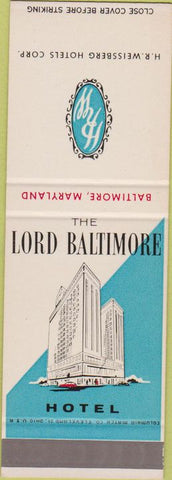 Matchbook Cover - Lord Baltimore Hotel MD SAMPLE
