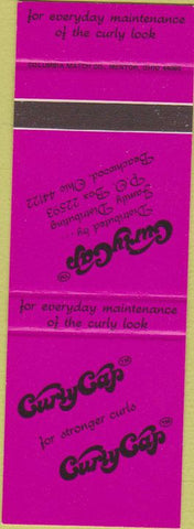 Matchbook Cover - Curly Cap Hair Salon Beachwood OH SAMPLE