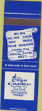 Matchbook Cover - Cape Codder Seafood Restaurant