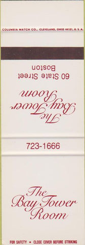 Matchbook Cover - The Bay Tower Room Boston MA SAMPLE