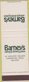 Matchbook Cover - Barney's Restaurant Cambridge MA SAMPLE