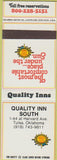 Matchbook Cover - Quality Inn South Tulsa OK SAMPLE