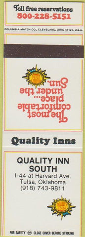 Matchbook Cover - Quality Inn South Tulsa OK SAMPLE