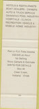 Matchbook Cover - Vinyl Repair Kits Clear Creek IN Winter Haven FL SAMPLE