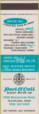 Matchbook Cover - Port O Call Motor Inn Cleveland OH SAMPLE