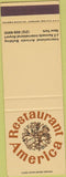 Matchbook Cover - Restaurant America JFK Airport New York City SAMPLE